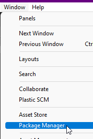 Package Manager context menu