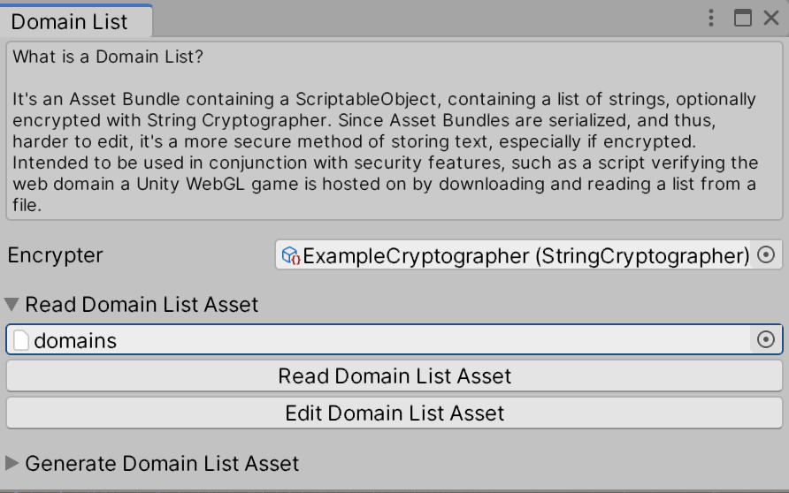 Loading Domain List