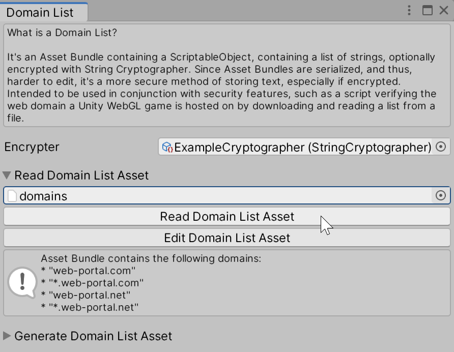 Reading Domain List