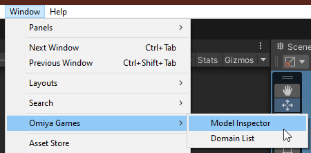 Context Menu to Open Mode Inspector