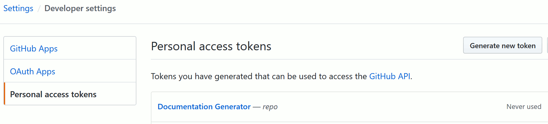 Personal Access Token